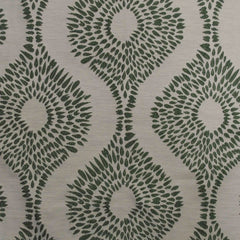 Emerald & Beige Pinch Pleat Curtain — 47" Wide — Polyester Blend