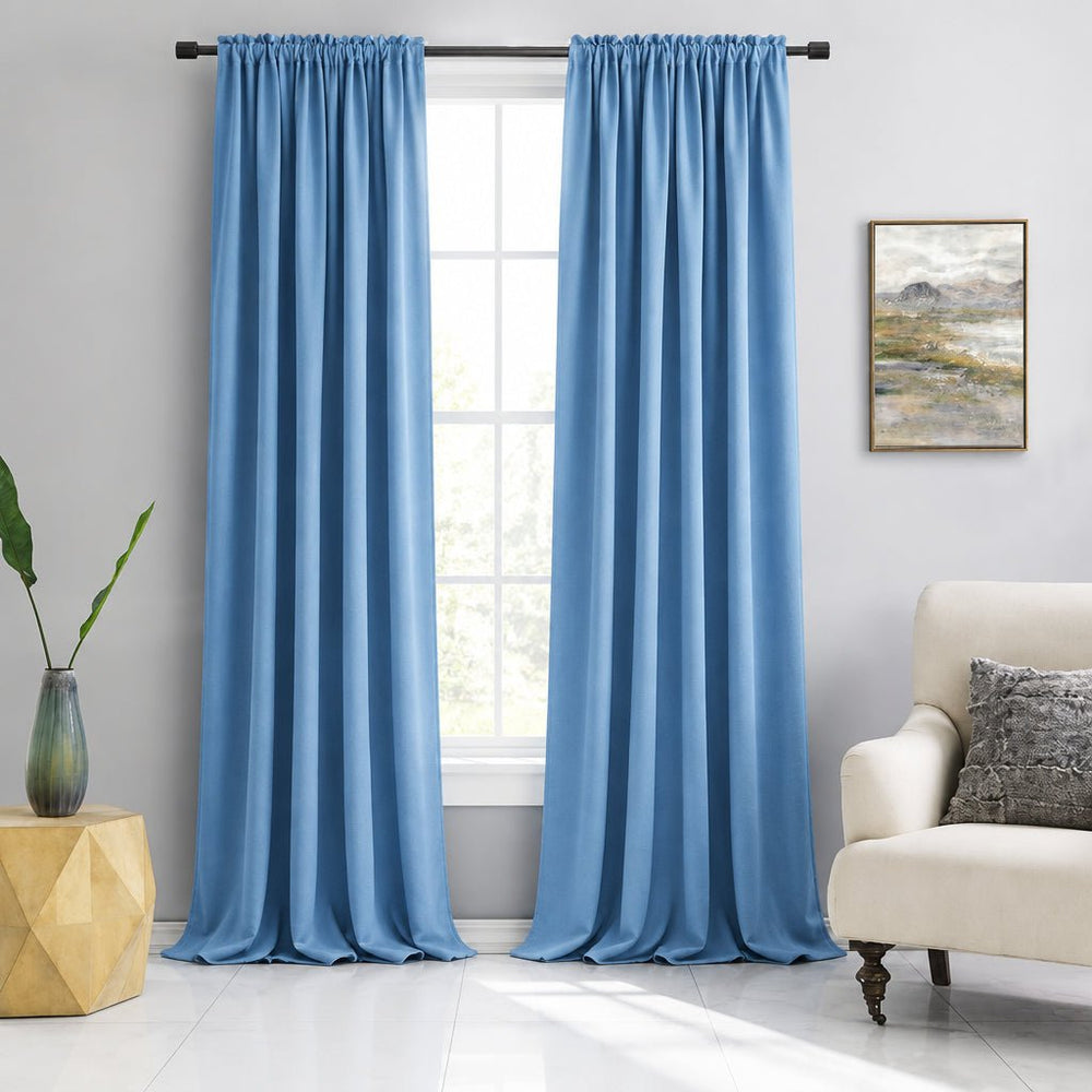 108" Linen Rod Pocket Panels — premium, linen‑look, long length