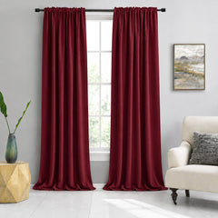 Wine Rod Pocket Curtain Panel | 47″ Wide—Sold Individually