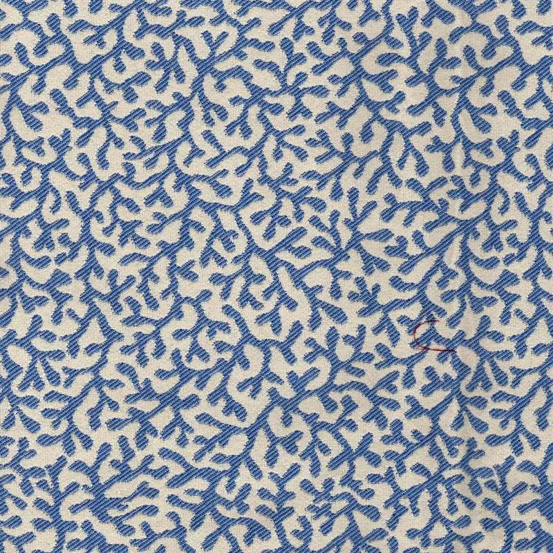 Luxury Rod Pocket—Leaf Print Curtain Panel—Crystal Blue—Easy to Hang—5" Inches Header—47"Inches Wide—Nationwide Shipping