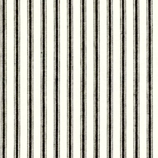 CHADWICK BLACK TICKING STRIPE FABRIC