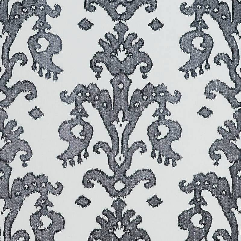 Revenant Floral —Window Treatment Fabric—Black/ White—100% Cotton,—54" Wide—Sold by the Yard