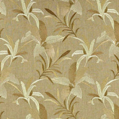 Window Curtain Linen Blend Multi-Use Brown Floral Fabric-100% Cotton-Sold by The Yard-Width 52: Inches Wide