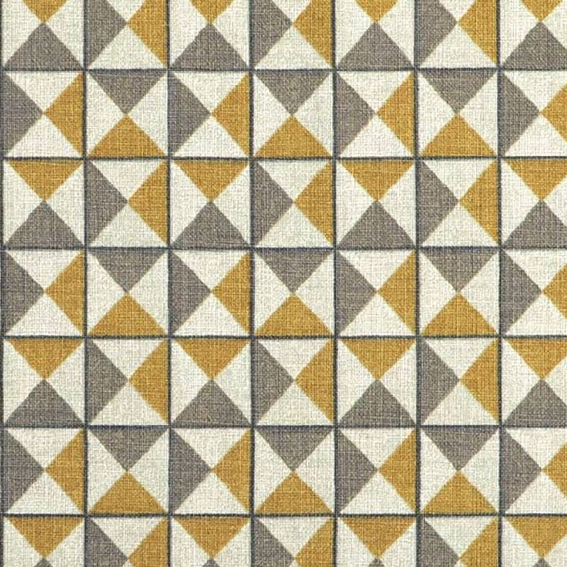 Pyramids Multi-Purpose Fabric—Cream/Grey/Gold—High-Quality—100% Cotton—Sold by The Yard—54" Inches Wide