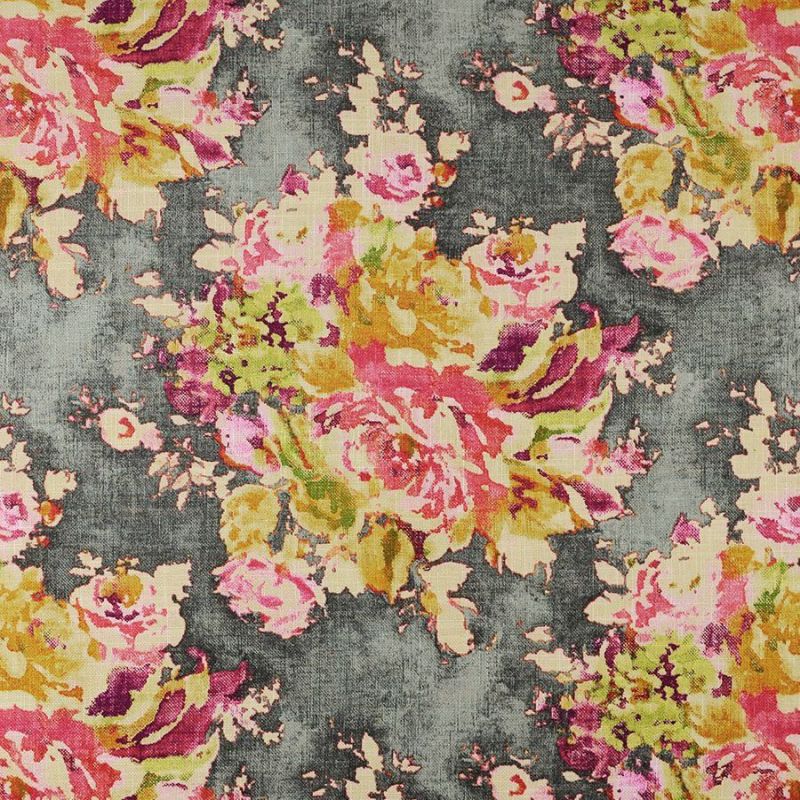 CLAUDIA BLACK FLORAL CURTAIN PANEL