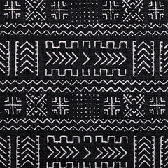 Masinda Onyx Black—High-Quality African Pint Fabric—100% Polyester—Sold by the Yard—54" Inches Wide