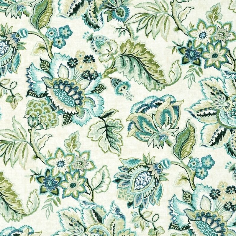 ABBEY GARDEN FLORAL DRAPERY FABRIC BY THE YARD