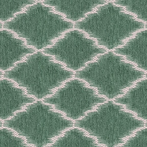 Woven Jacquard Fabric—Green White—85% Polyester, 15% Cotton—Multi-Purpose—Sold by The Yard-52" Inches Wide—Nationwide Shipping