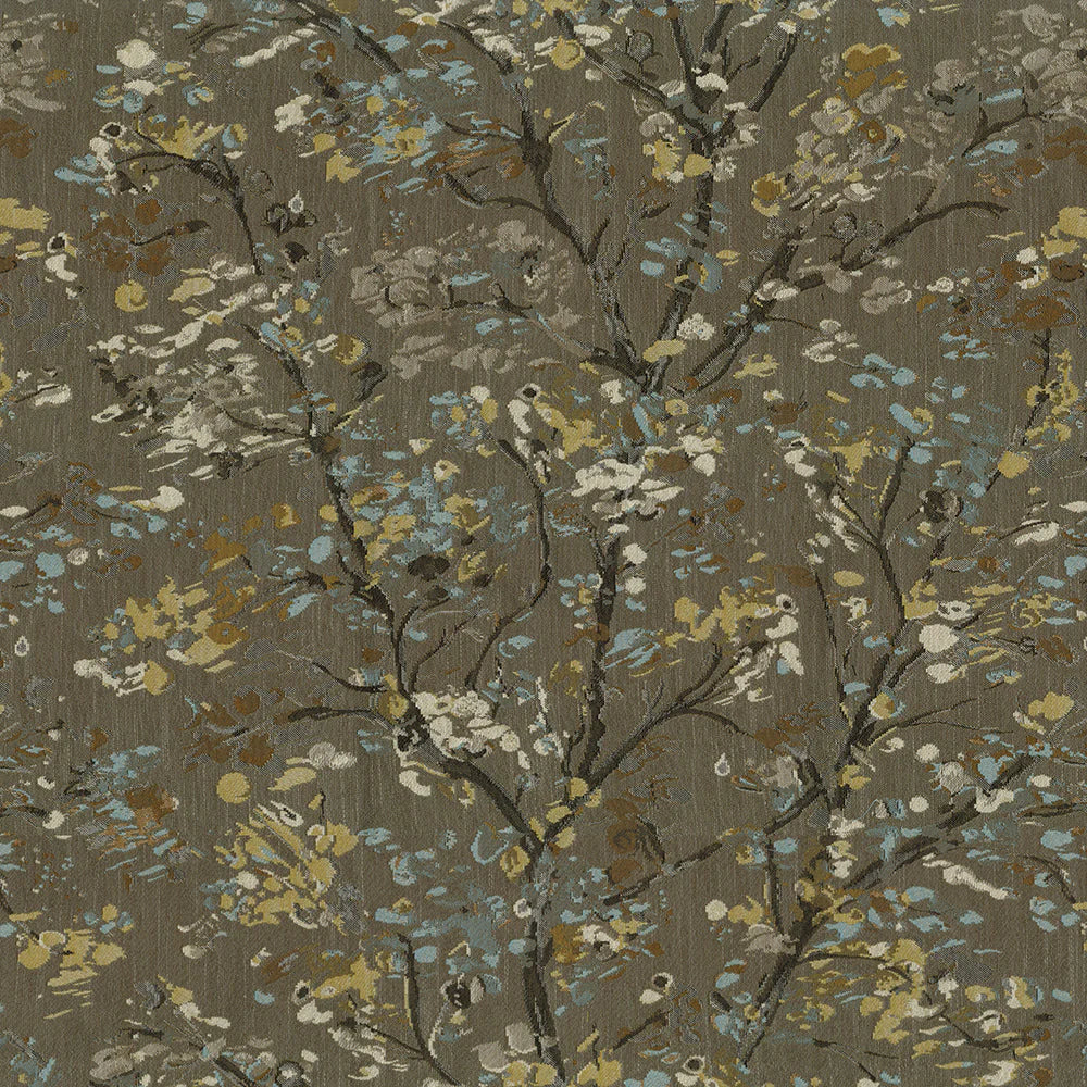 Hyde Sydney Floral Fabric— Multi-Color-Oyster—High-Quality—100% Polyester —Sold by The Yard—54" Inches Wide