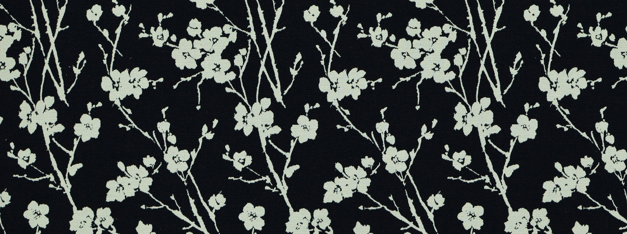 ‘MORESCO’ PRINTED CURTAINS/ DRAPES (BLACK/ MILKY WHITE)