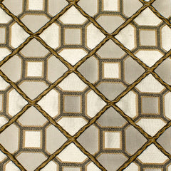 Geometric Diamond Pattern Fabric—Truffle Brown—100% Polyester—Width 52"Wide—Sold by the Yard