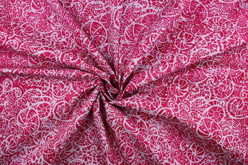 LASSITER COTTON PLOYESTER BLEND FABRIC (PINK/WHITE FLORAL)