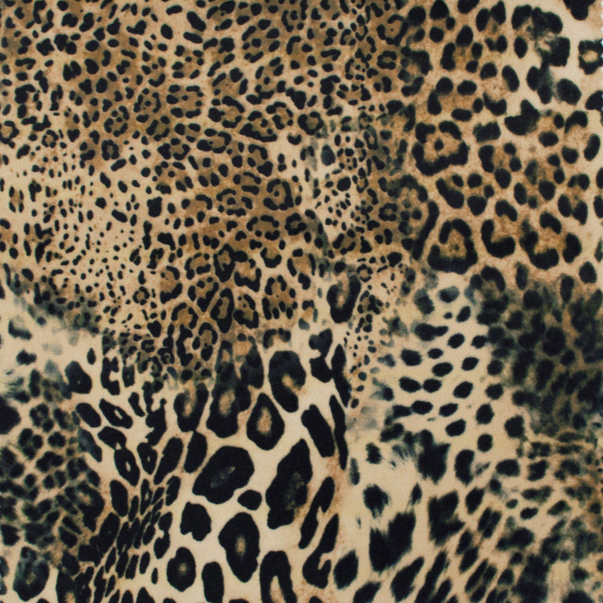 LEOPARD BLACK & TAN TIGER PRINT FABRIC