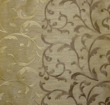 LAGUNA BROWN SCROLL & SWIRLS COTTON BLEND FABRIC