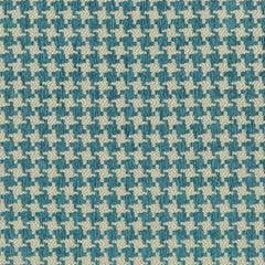 Turquoise Houndthooth Fabric—High-Quality—Multi-Purpose —100% Polyester —Sold by The Yard—54" Inches Wide