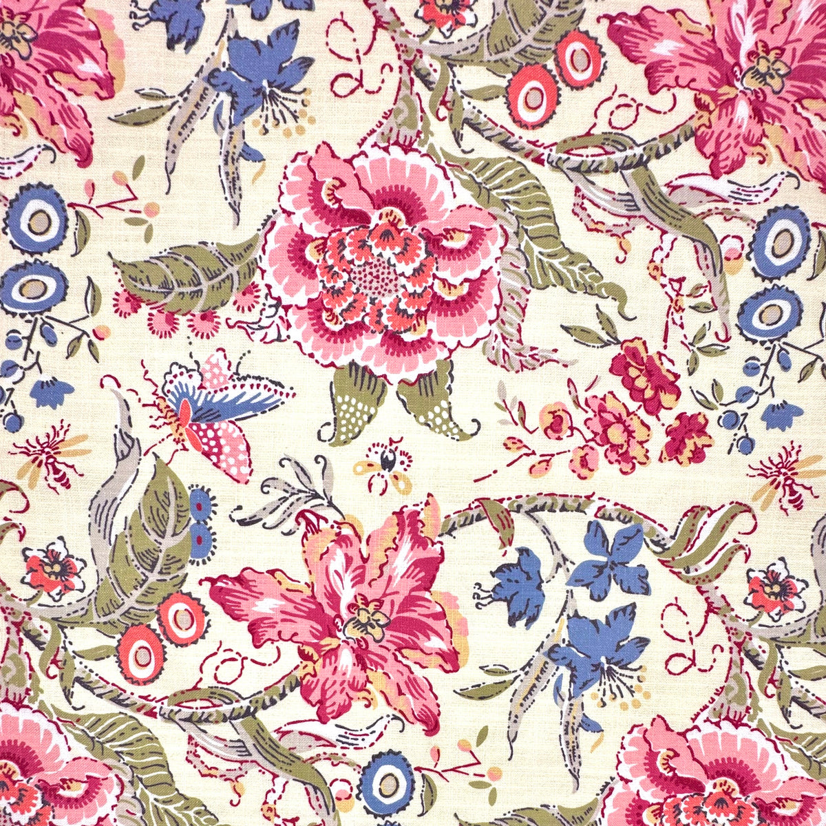 Wildflower Fabric—MIx Color Floral—100% Cotton—Window Curtain—Width 52"—Available by the Yard