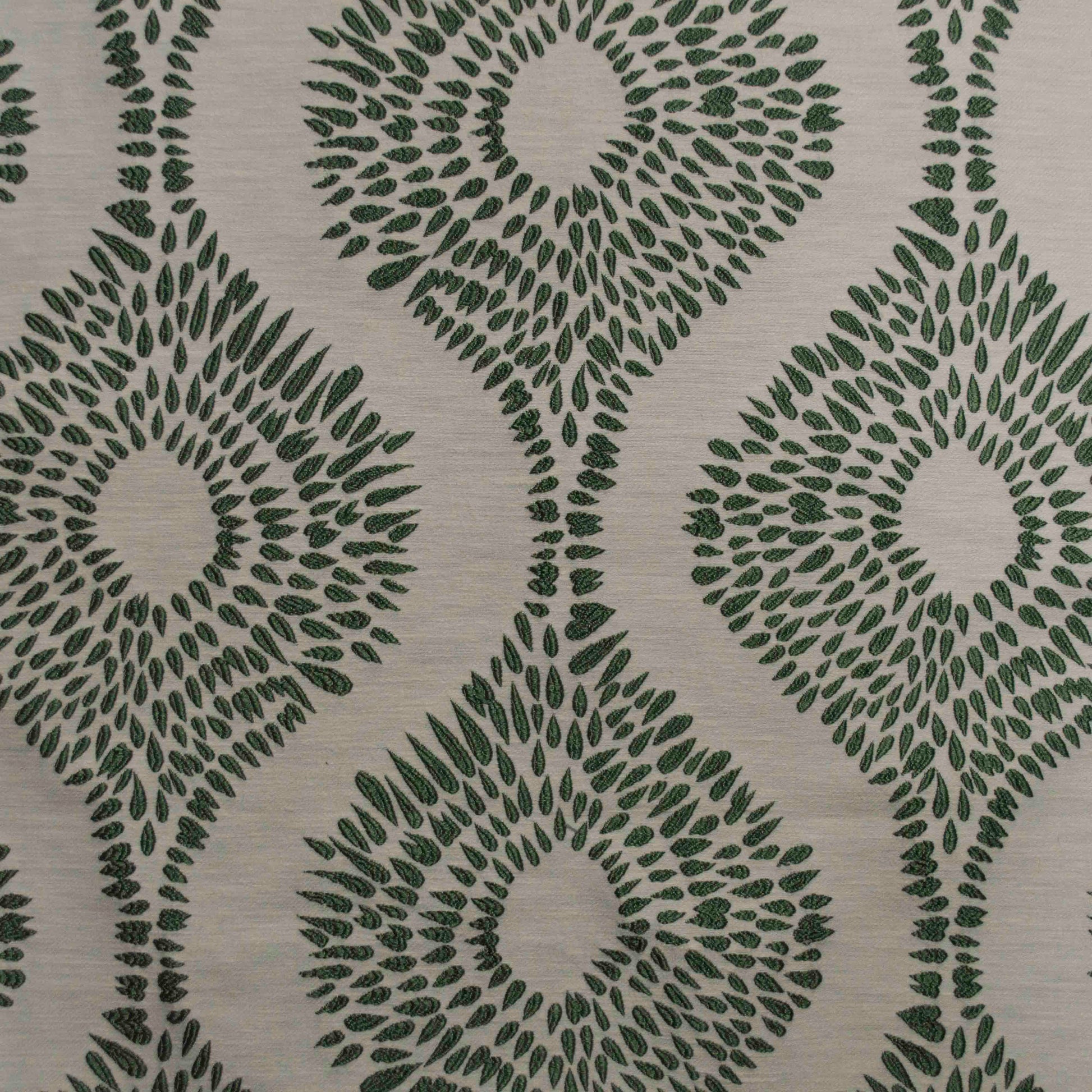 Kelly green multi-purpose-cream drapery fabric